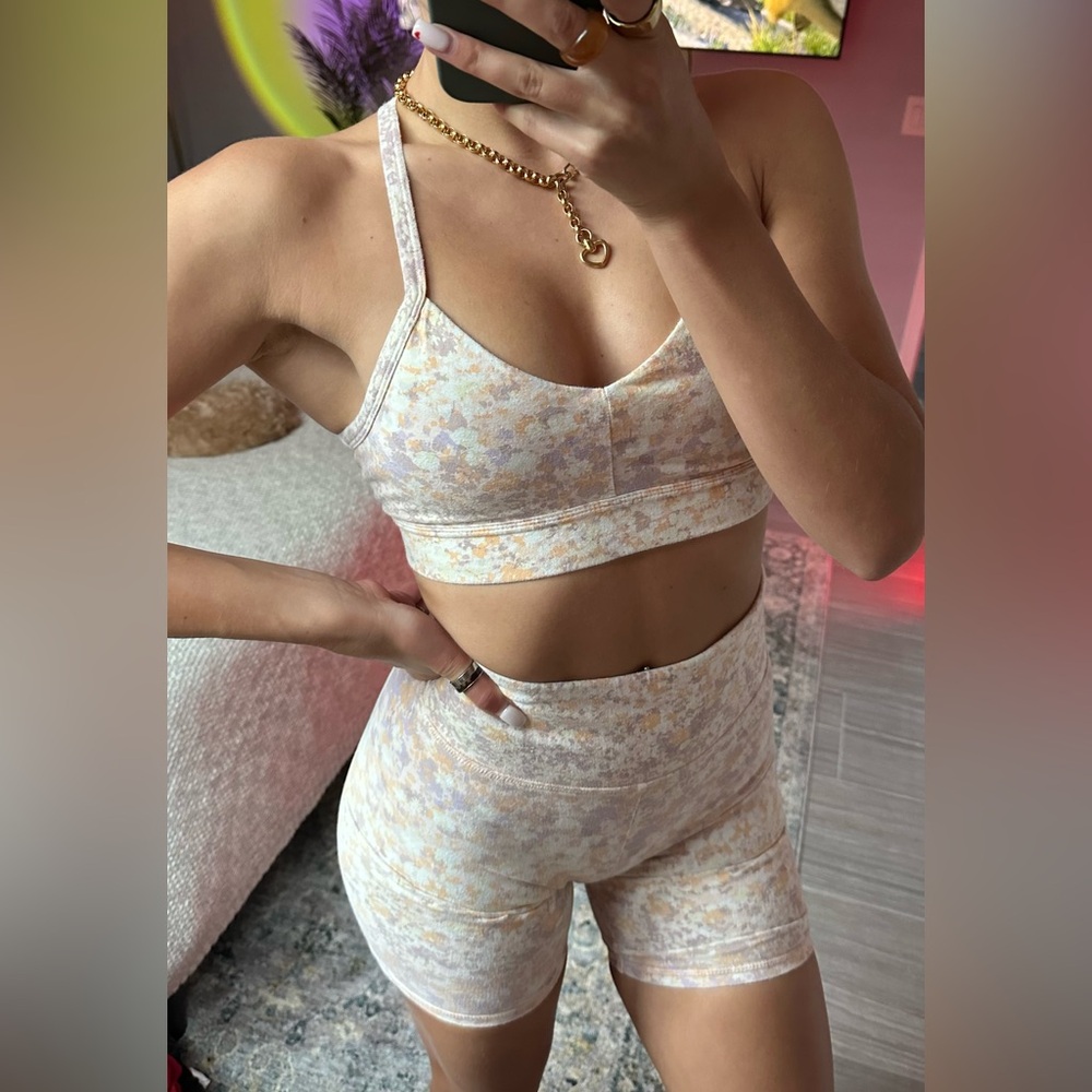 Two pieces floral workout set size S